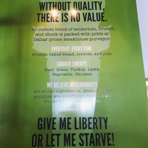 Liberty Burger Mission statement