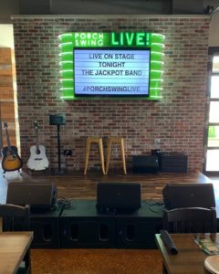 Custom Porch Swing Live Marquee