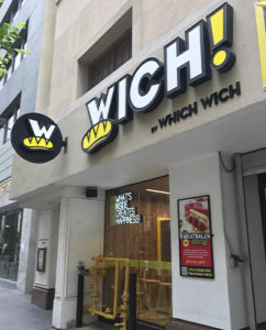 Wich! Exterior in Downtown Dallas.