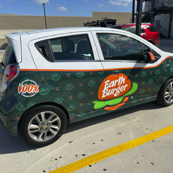 Earth Burger Car wrap