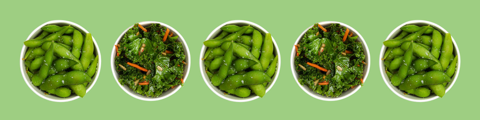 Earth Burger edamame and kale salad