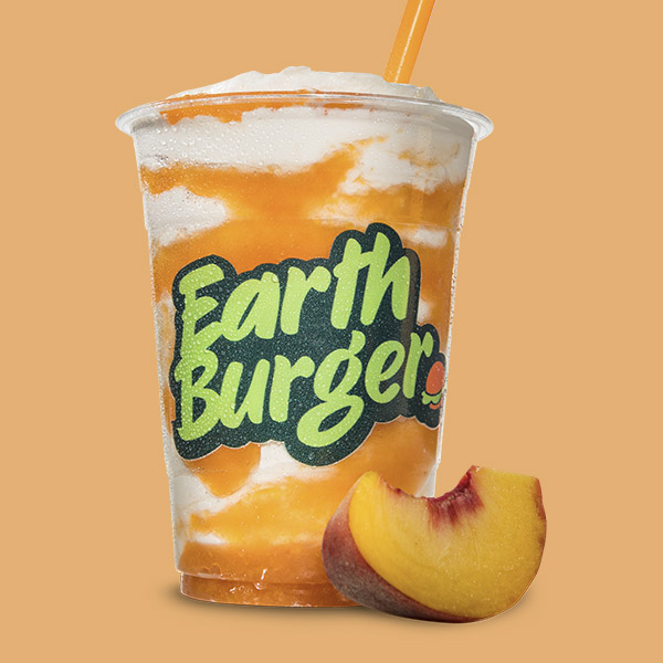 Earth Burger peach shake